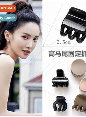 High Ponytail Grab Clip Women Black Fixed Divine Flower Back