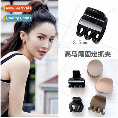 High Ponytail Grab Clip Women Black Fixed Divine Flower Back