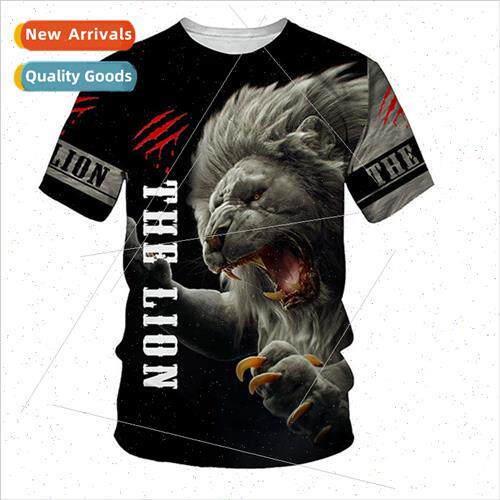 Summer Hot Cool on 3D Digal Print Round Neck Mens Set Trend