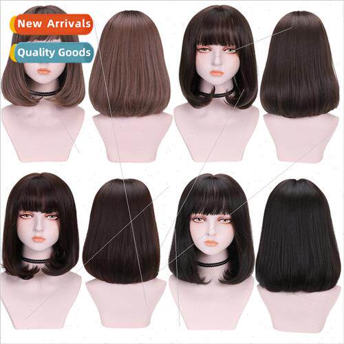 Wig female short hair pear head shoulder-length whole hair s