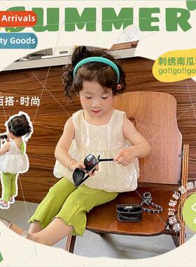 2023 new girls dress summer fashion baby saree childrens ski