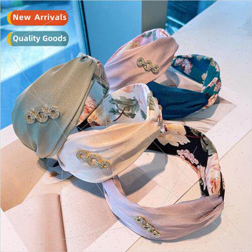 Korea inlaid diamond hair bands chain healing system floral
