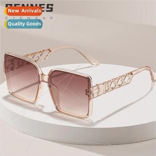 square frame vegan ins sunglasses large fashion Korean