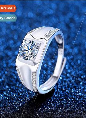 Rings One Carat White Gold Plated Ring Wedding B适用Boyfrien