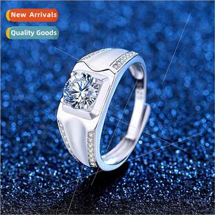 Rings One Carat White Gold Plated Ring Wedding B适用Boyfrien