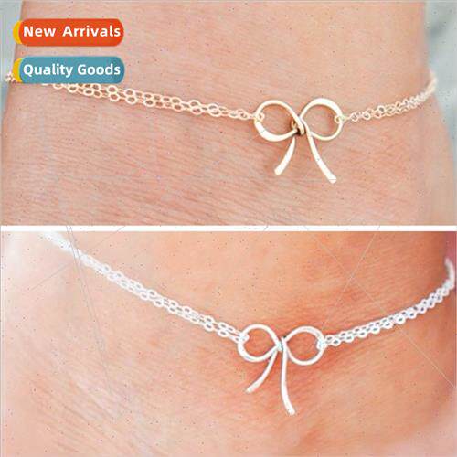 Korea ins wind new fashion bow women simple foot jewelry gif