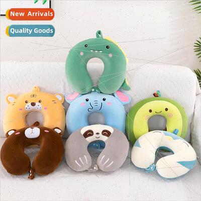 The new cartoon animal memory foam neck pillow adult portabl