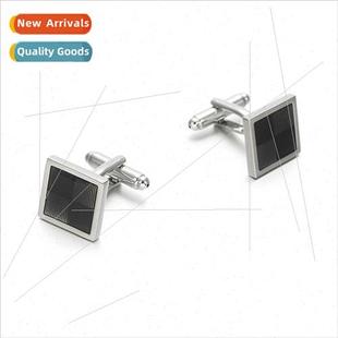 Square Enamel Cufflinks Men French Shirt Cufflinks Dress Cuf