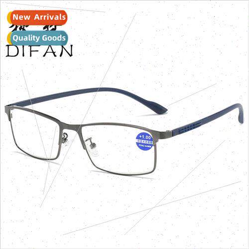 New metal frame anti-blue light presbyopia glasses high-defi