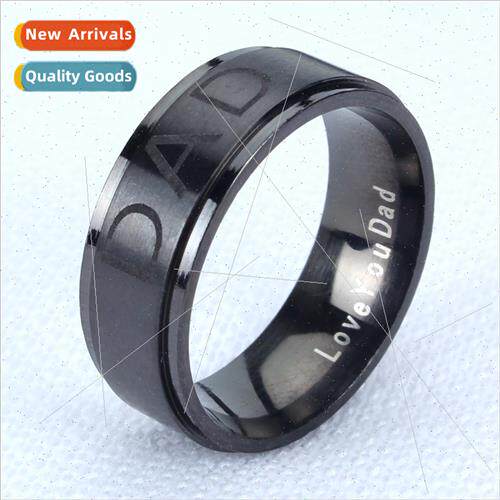 Europe Uned States simple matte DAD tanium steel ring men pl