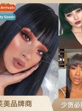 Wigs 适用women long bangs soft hair chemical fiber headgear