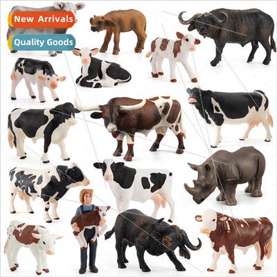 Cow farm ranch poultry animal model ornaments buffalo small