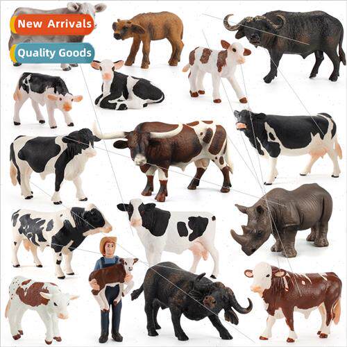 Cow farm ranch poultry animal model ornaments buffalo small