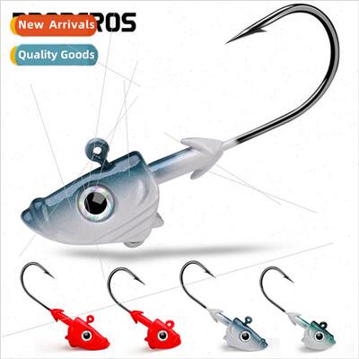 LUYA Lead Head Hooks Fish Head Lead Head Hooks Weighted Soft