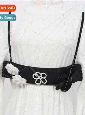 Su Stacking Sling Waistcoat Black Women Floral Backless Vest