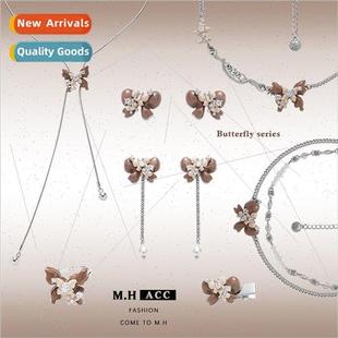 bow tassel college winter pearl new female Autumn earrings