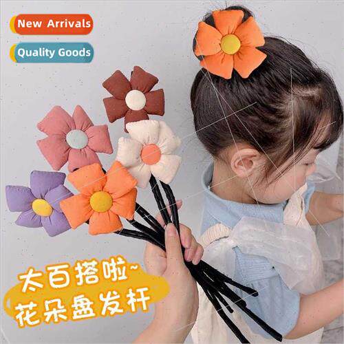 Head Flower Marble Hair Jewelry Children Flower Hair Plates