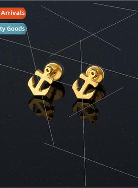 Europe stainless steel casting earrings Hundred Anchor earri