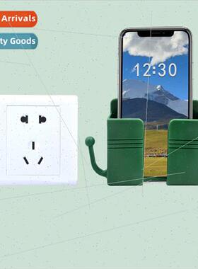 Wh hooks shelf hanging rack bedside cell phone charging plac