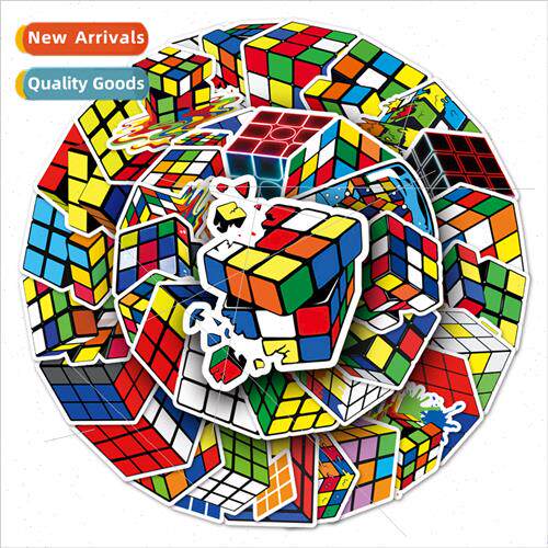 50 Rubiks cube play luggage stickers scooter creative waterp