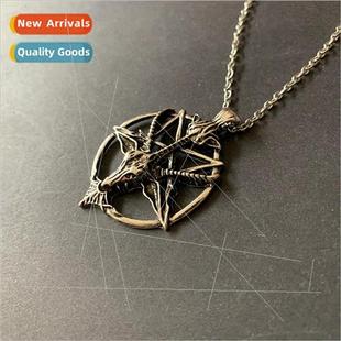 gothic hip hop Sabbath punk necklace men taniu goat