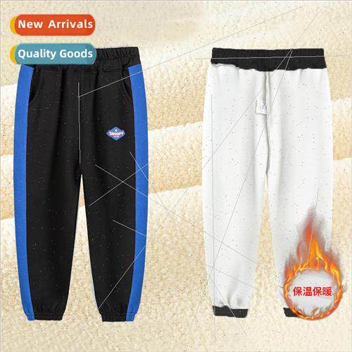 Autumn winter new children warm padded casual pocket pants s