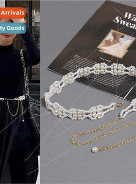 Pearl vintage whe pearl belt women dress accessories versati