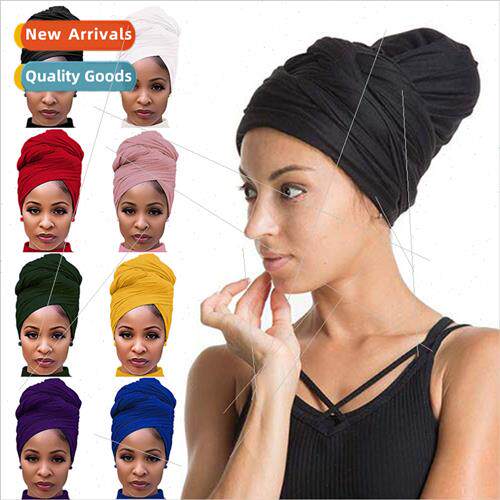Solid Color Ethnic Wrap Turban Fashion Shawl Hundred Popular