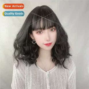 species grass air bangs wig female medium-length hair corn h