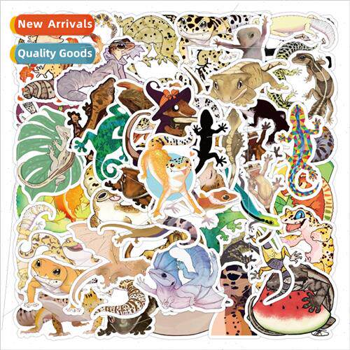 50 -repeating crawling critters gecko graffiti stickers pers