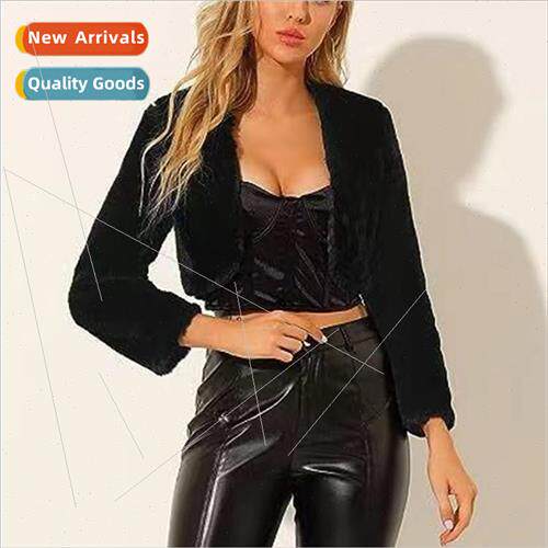 Fall and Winter New 2023 Womens Short Jacket Lapel Christmas
