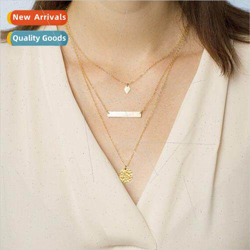 Europe  simple fashion retro women geometric necklace multi-