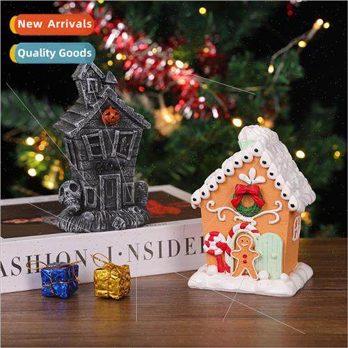 Christmas small house ornament Christmas celebration micro l