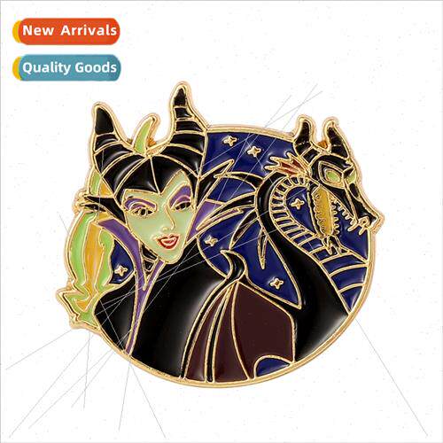 Film and  s Sleeping Magic Black witch brooch zinc alloy oil