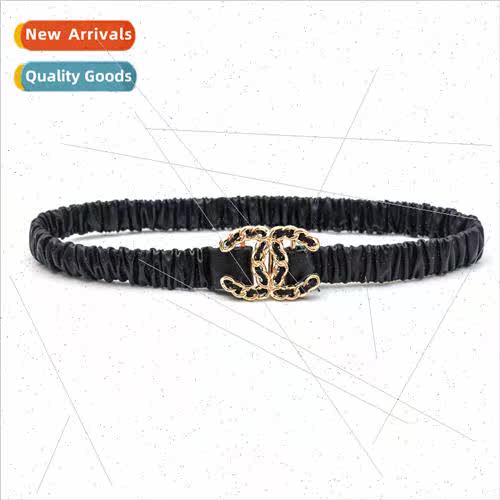 Alphabet belt women decorative hundred coat waist elastic el