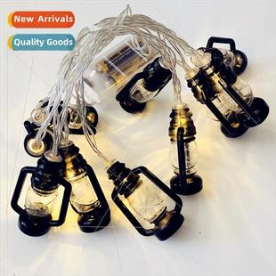 led vintage outdoor camping kerosene lamp string small color