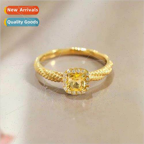 Crine ring women super sparkling small square sugar set wh y