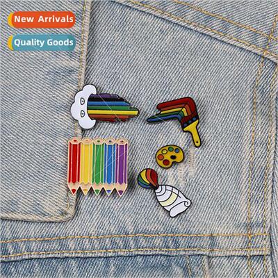 Rainbow color broomstick toothpaste palette fashion cartoon