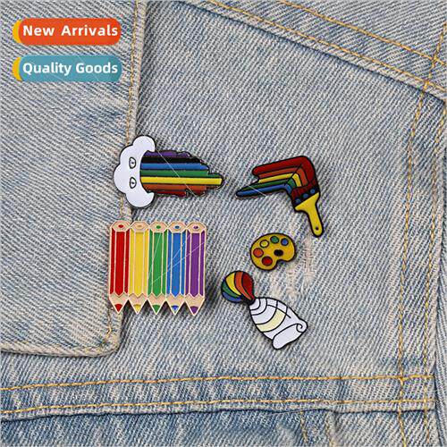 Rainbow color broomstick toothpaste palette fashion cartoon