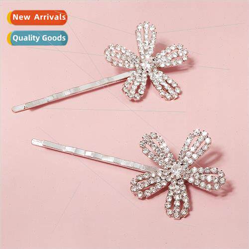 Fashion flowers bangs hair clips Mori silver side clips meta