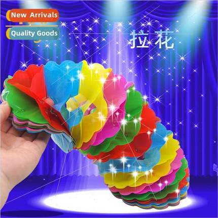 Large pull flower circular stage magic props toys paper bag