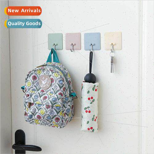 Household plain color no-punch adhesive hooks kchen adhesive
