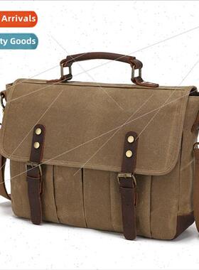 Canvas crossbody bag men photography bag over waxed retro sh