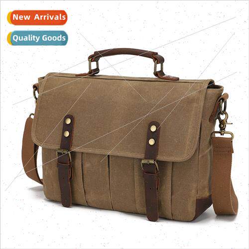 Canvas crossbody bag men photography bag over waxed retro sh