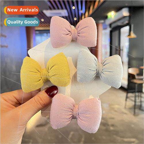 Bow tie side clips cotton filled fabric bow tie children hai
