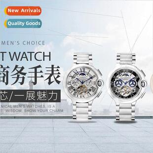 Men Skeleton Automatic Mechanical Watches Tourbillon Mechani