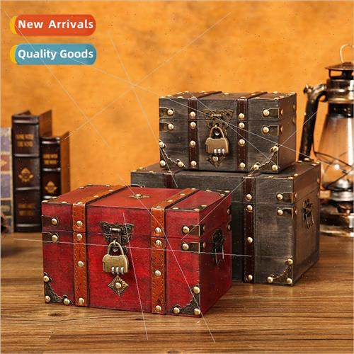 Jewelry box wooden storage box lock organizer stone packagin
