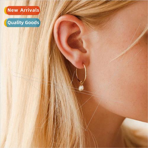 Baroque pearl earring clasp simple irregular earrings shaped