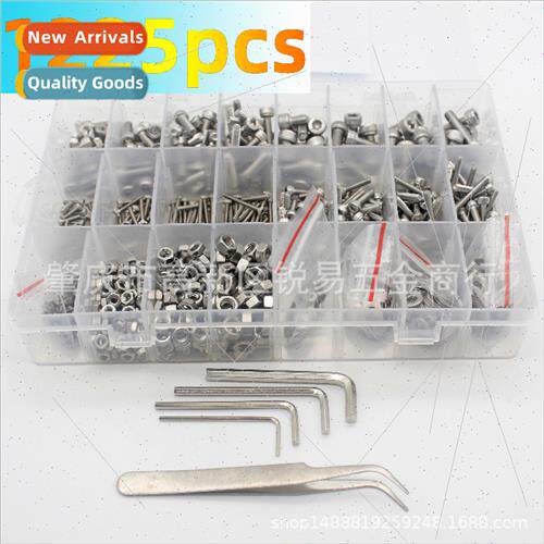 1225pcs 304 cup head hexagon sockethead cap screws bolts nut