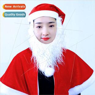 Christmas decorations red tinsel santa hat beard holiday par